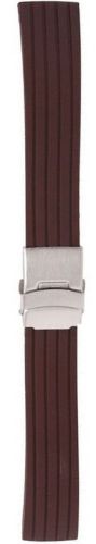 Ремешок для часов силикон с клипсой (22 мм, коричневый) Ремешки и браслеты для часов