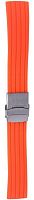Ремешок для часов силикон с клипсой (22 мм, оранжевый) Ремешки и браслеты для часов