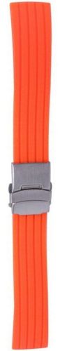 Ремешок для часов силикон с клипсой (22 мм, оранжевый) Ремешки и браслеты для часов