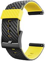 Ремешок для часов Suunto силиконовый SS050546000-noname-black-yellow (неоригинальный) Ремешки и браслеты для часов