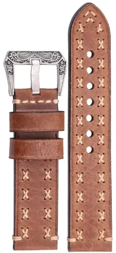 Ремешок для часов кожаный noname Light brown 24мм Ремешки и браслеты для часов