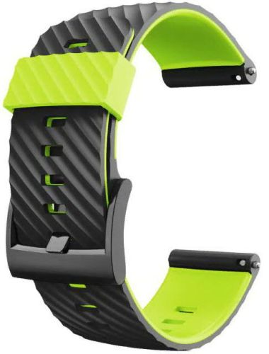 Ремешок для часов Suunto силиконовый SS050546000-noname-black-green (неоригинальный) Ремешки и браслеты для часов